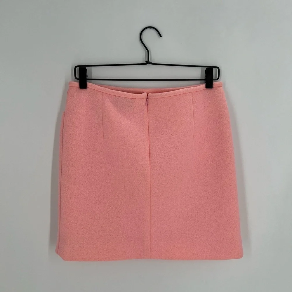 Coperni Trompe L’oeil Cady High Waisted Mini Skirt In Pink